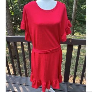 NWT Women’s Emma & Michelle ruffle hem dress XL